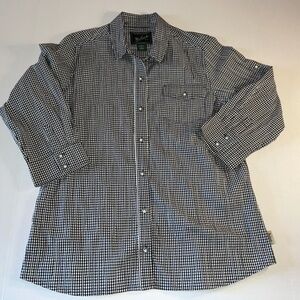 Woolrich Women’s Monochrome Checkered Button Down Shirt